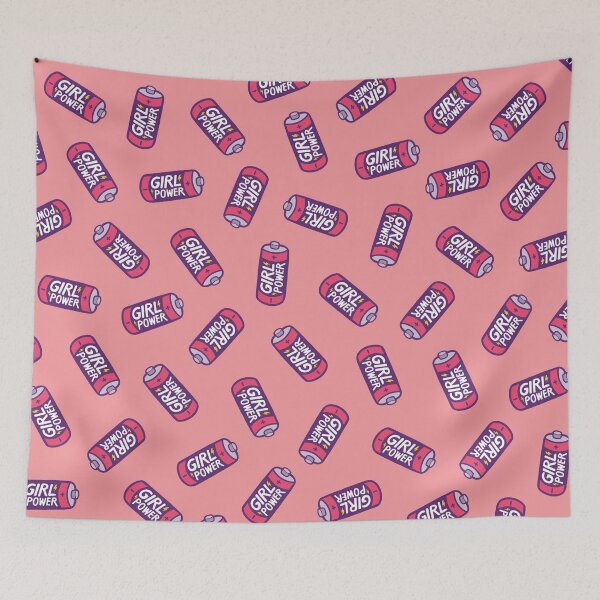 Aperçu de l'œuvre Girl Power Pattern en rose créée et vendue par evannave.