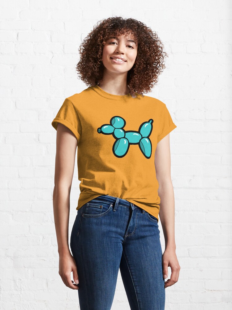Alternate view of Balloon Animal Dogs Pattern in Coral Classic T-Shirt