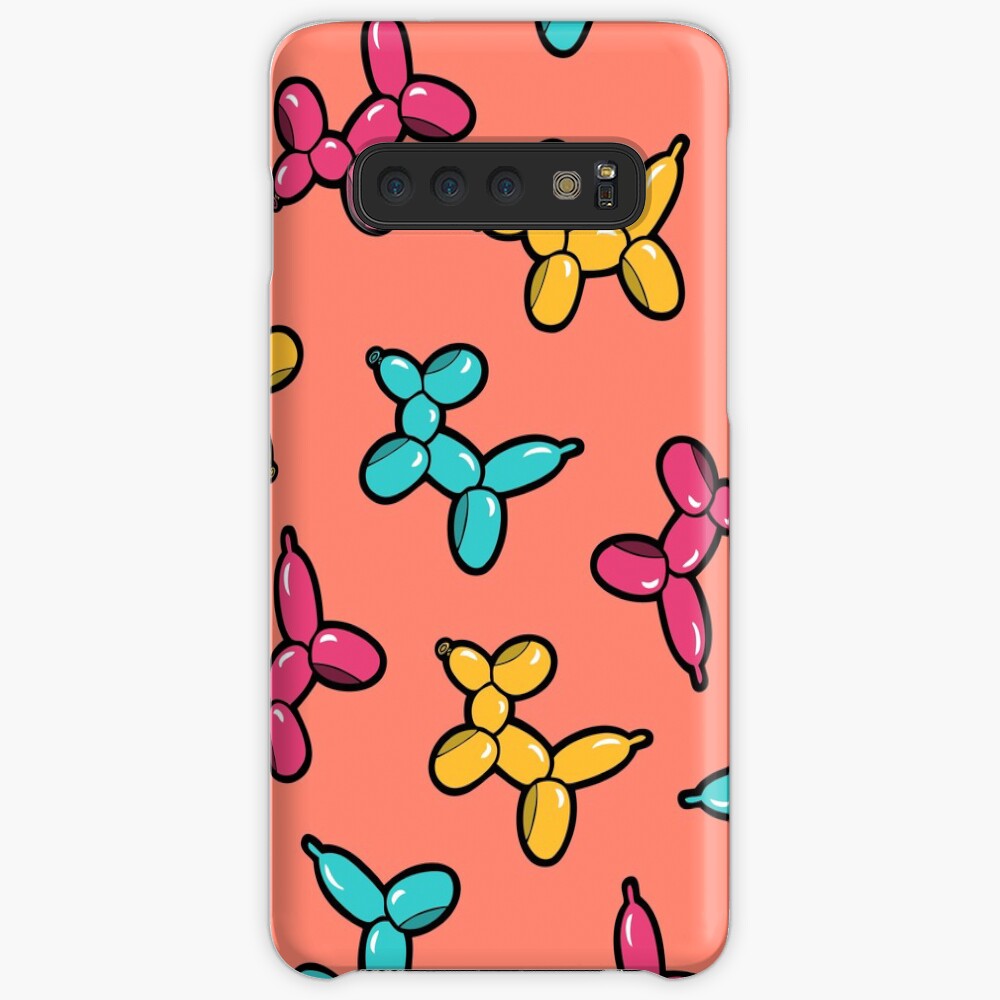 Balloon Animal Dogs Pattern in Coral Case & Skin for Samsung Galaxy