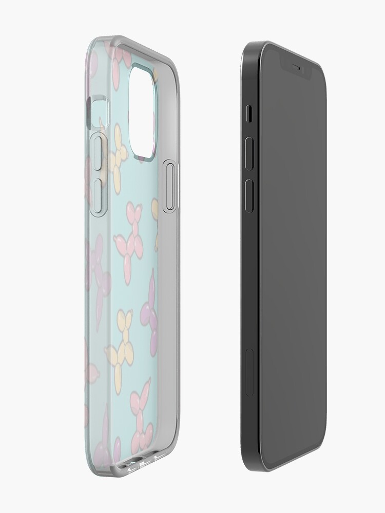 Alternate view of Balloon Animal Dogs Pattern in Blue iPhone Case & Cover