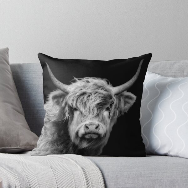 Item preview, Highland Cow In Black And White designed and sold by Linsey Williams.
