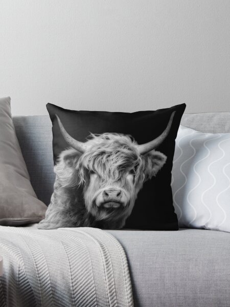 Item preview, Highland Cow In Black And White designed and sold by Linsey Williams.
