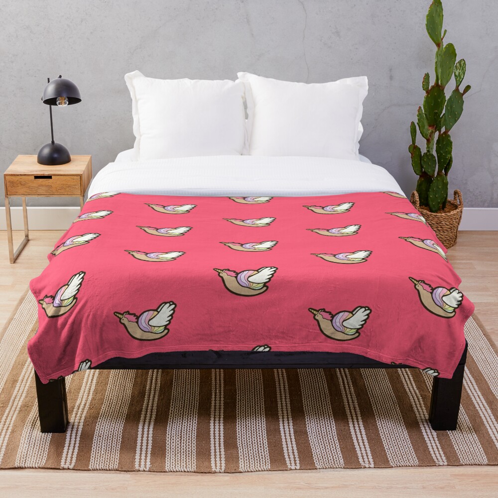 Snailicorn Throw Blanket