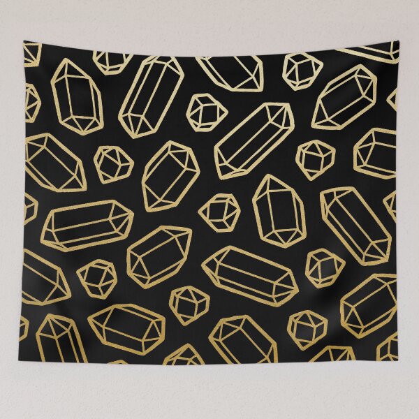 Item preview, Gold and Black Gemstone Pattern designed and sold by evannave.