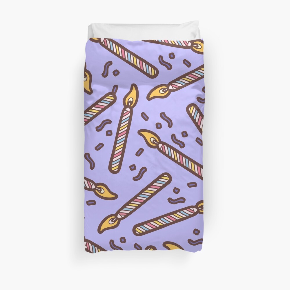 Celebration Candles Pattern Duvet Cover