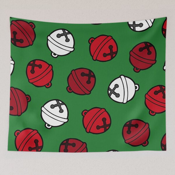 Item preview, Jingle Bells Christmas Pattern in Red, White and Green designed and sold by evannave.