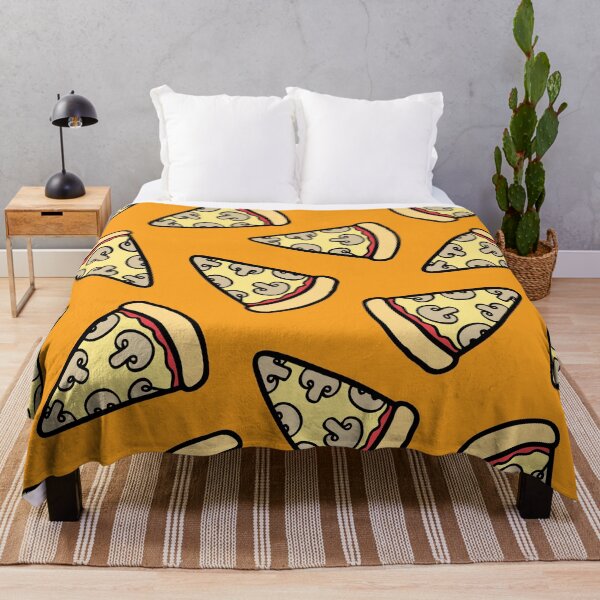 Mushroom Pizza Pattern Throw Blanket