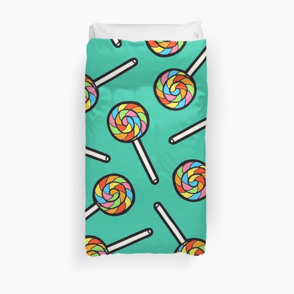 Rainbow Lollipop Pattern Duvet Cover