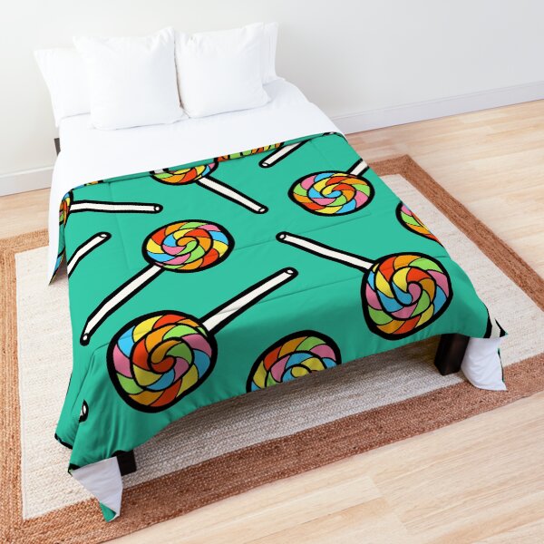 Rainbow Lollipop Pattern Comforter