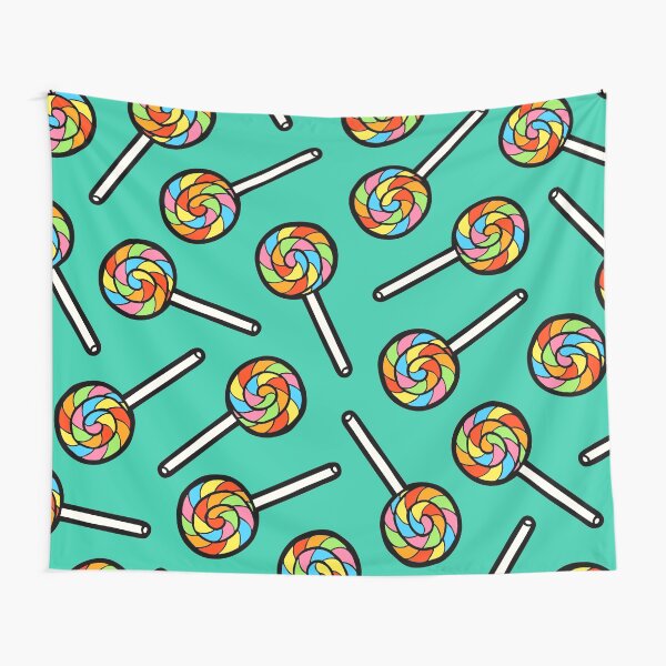 Rainbow Lollipop Pattern Tapestry
