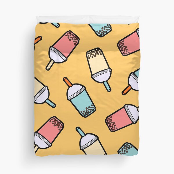 Bubble Tea Pattern Duvet Cover