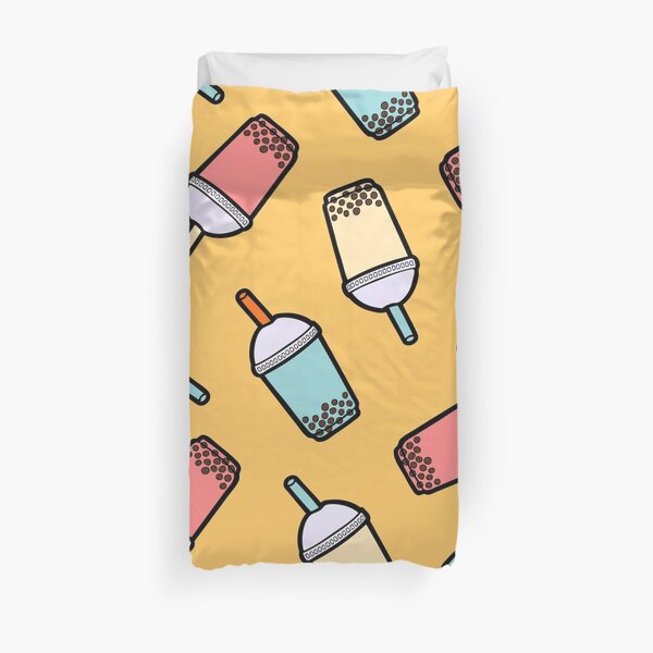 Bubble Tea Pattern Duvet Cover