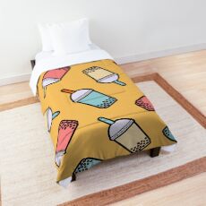 Bubble Tea Pattern Comforter