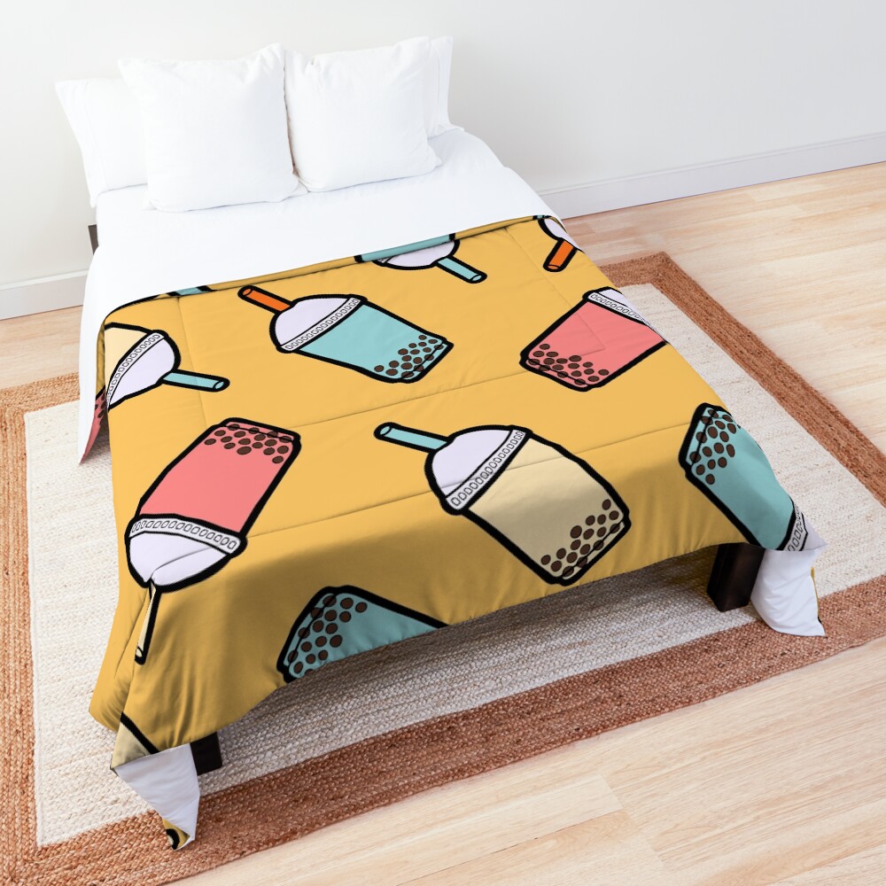 Bubble Tea Pattern Comforter