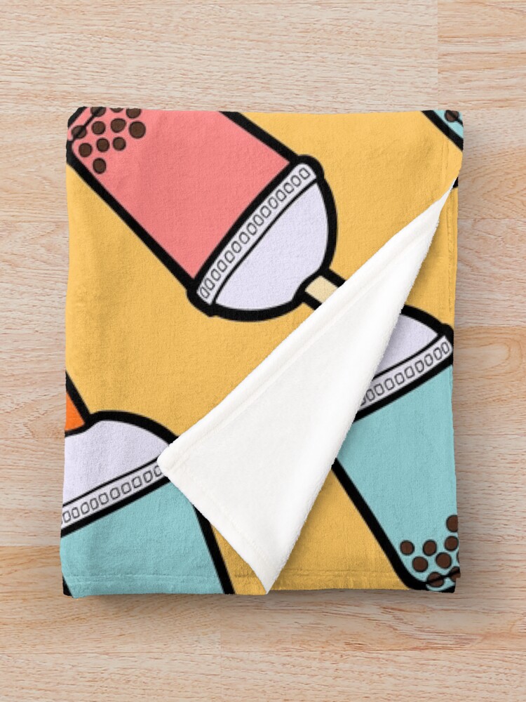 Alternate view of Bubble Tea Pattern Throw Blanket