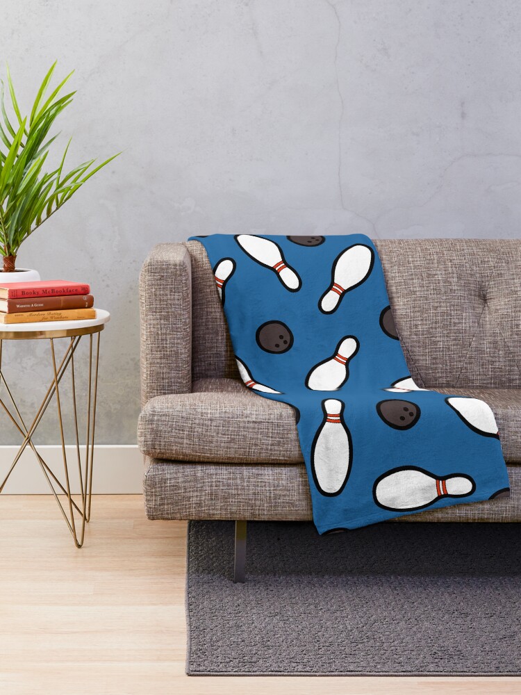 Alternate view of Bowling for Pins Pattern Throw Blanket