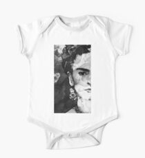 Black And White Frida Kahlo by Sharon Cummings One Piece - Short Sleeve
