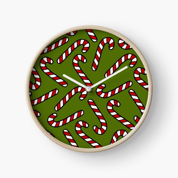 Candy Cane Pattern Clock