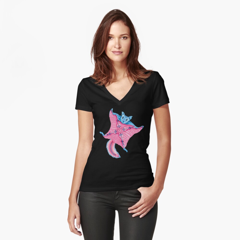 Item preview, Fitted V-Neck T-Shirt designed and sold by Free-Spirit-Meg.