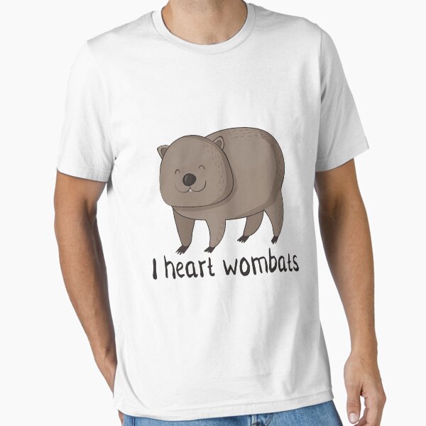 Vista previa del artículo con la obra «Amo la camiseta linda de Wombat de Wombats», diseñado y vendido por DreamyPanda.