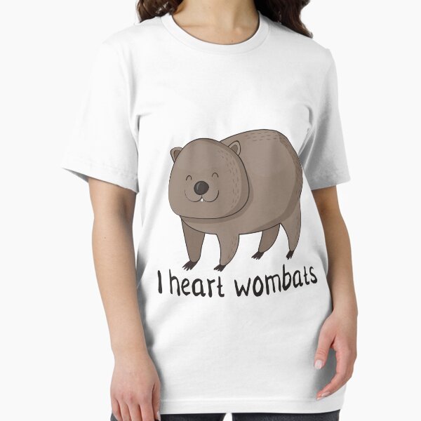 Vista previa del artículo con la obra «Amo la camiseta linda de Wombat de Wombats», diseñado y vendido por DreamyPanda.