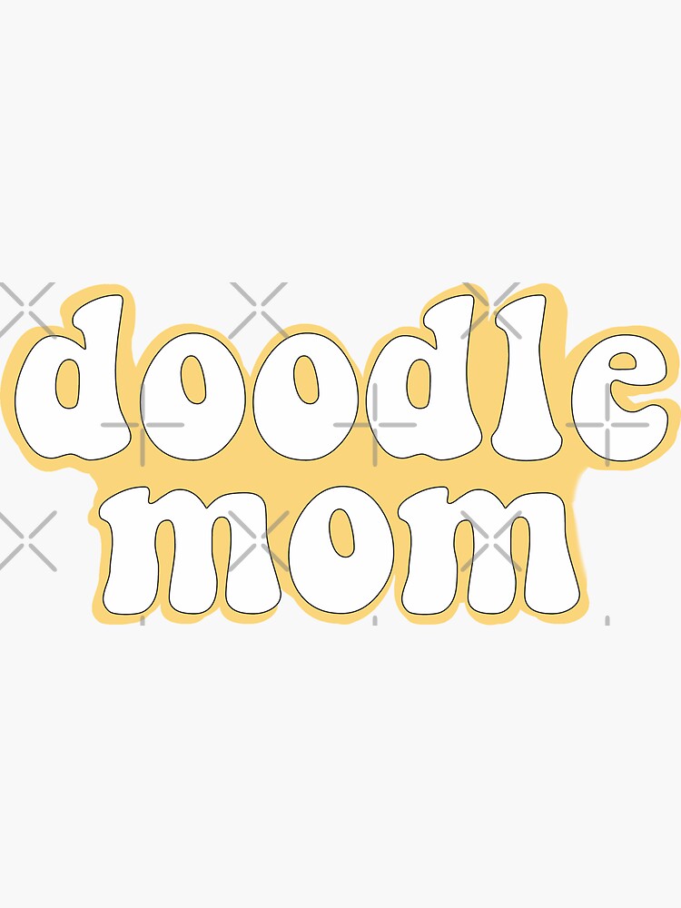 Yellow Doodle Mom - Golden Doodle Goldendoodle Sticker by efdesigns