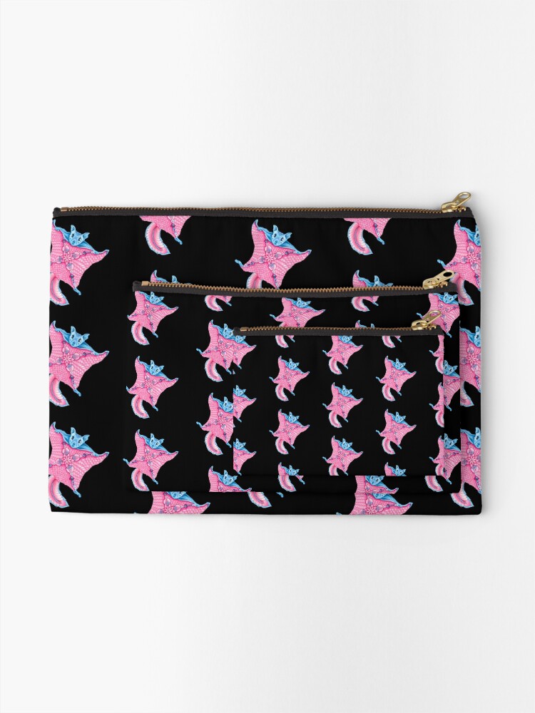 Alternate view of Flying Squirrel Pattern Zipper Pouch