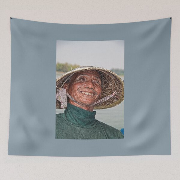 Item preview, Vietnam. Hoi An River. Portrait of a Fisherman. designed and sold by vadim19.