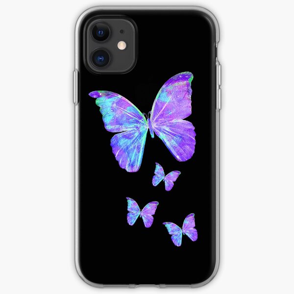 Purple Butterflies by Jan Marvin iPhone Soft Case