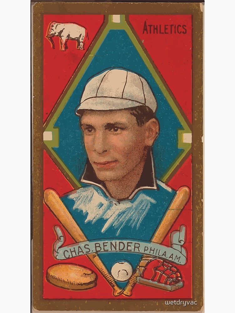 Benjamin K Edwards Collection Chas Bender Philadelphia Athletics baseball card portrait by wetdryvac