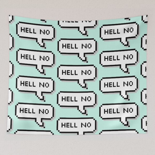 Item preview, hell no pixel bubble text designed and sold by Devilish-Kit.