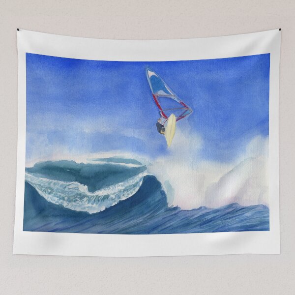 Item preview, Windsurfer Watercolor Painting designed and sold by Sandra Connelly.