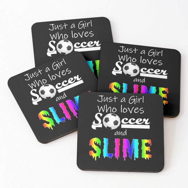 Item preview, JUST A GIRL WHO LOVES SOCCER AND SLIME T-Shirt Sticker Gift Idea designed and sold by theshirtinator.