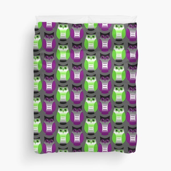 Agender Ace Pride Owls Duvet Cover