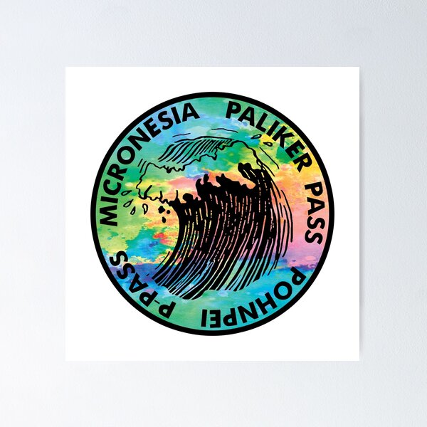 Item preview, Surf Paliker Pass  Pohnpei  P-Pass  Micronesia Surfing Surfboard  designed and sold by DESTINATIONS DECAL.
