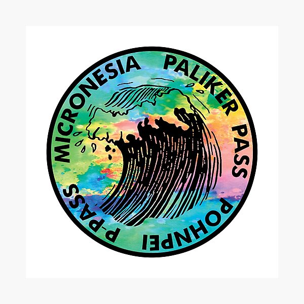 Item preview, Surf Paliker Pass  Pohnpei  P-Pass  Micronesia Surfing Surfboard  designed and sold by DESTINATIONS DECAL.