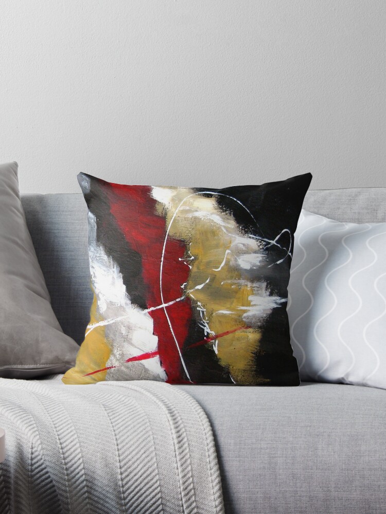 Decorative Red And Black Throw Pillow for Sale by FantasySkyArt