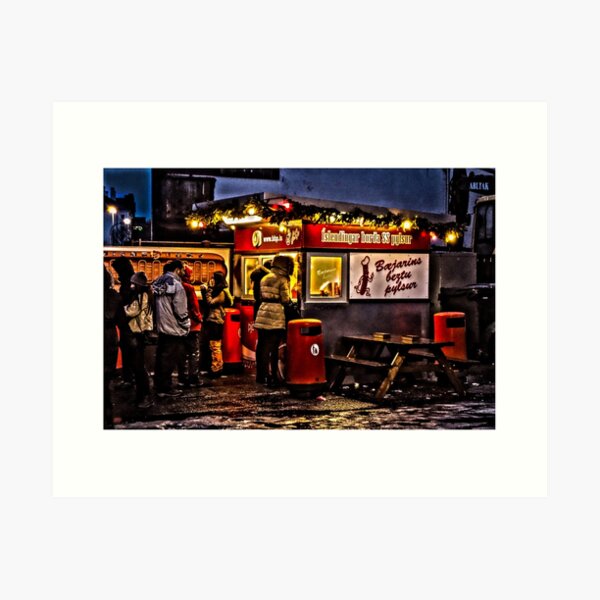 The best hot dog stall in Iceland! Art Print
