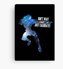 Mass Effect Silhouettes, Garrus - Don't Wait, Just Calibrate! Canvas Print