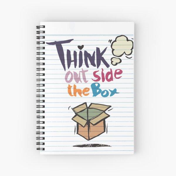 Think Outside The Box Startup Entrepreneurial Self Employed Teamwork Spiral Notebook