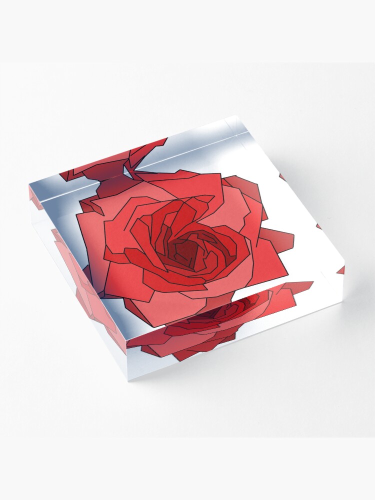 Alternate view of Minimalist Rose Acrylic Block