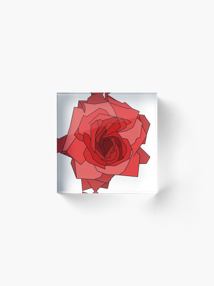 Alternate view of Minimalist Rose Acrylic Block