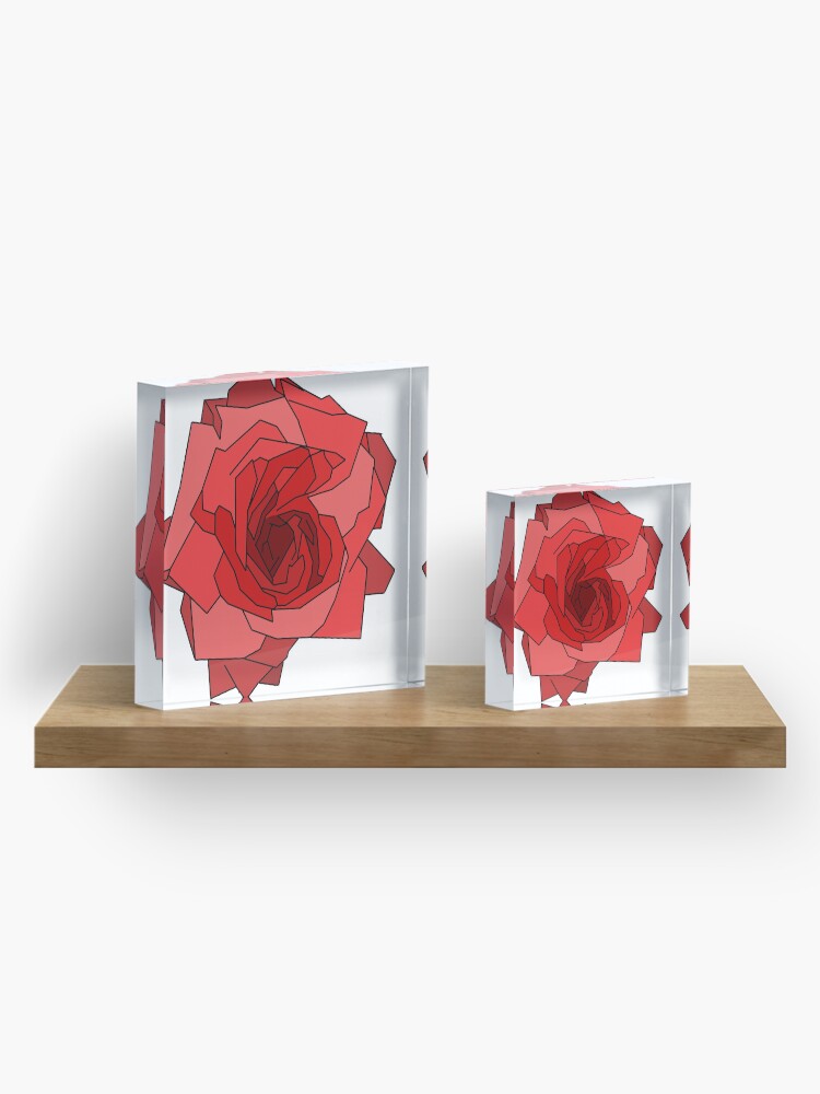Alternate view of Minimalist Rose Acrylic Block