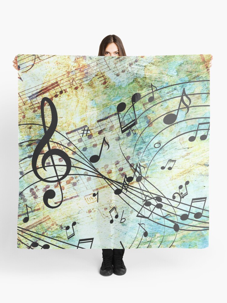Aperçu 1 sur 3. Foulard avec l'œuvre Musique créée et vendue par grouthout.