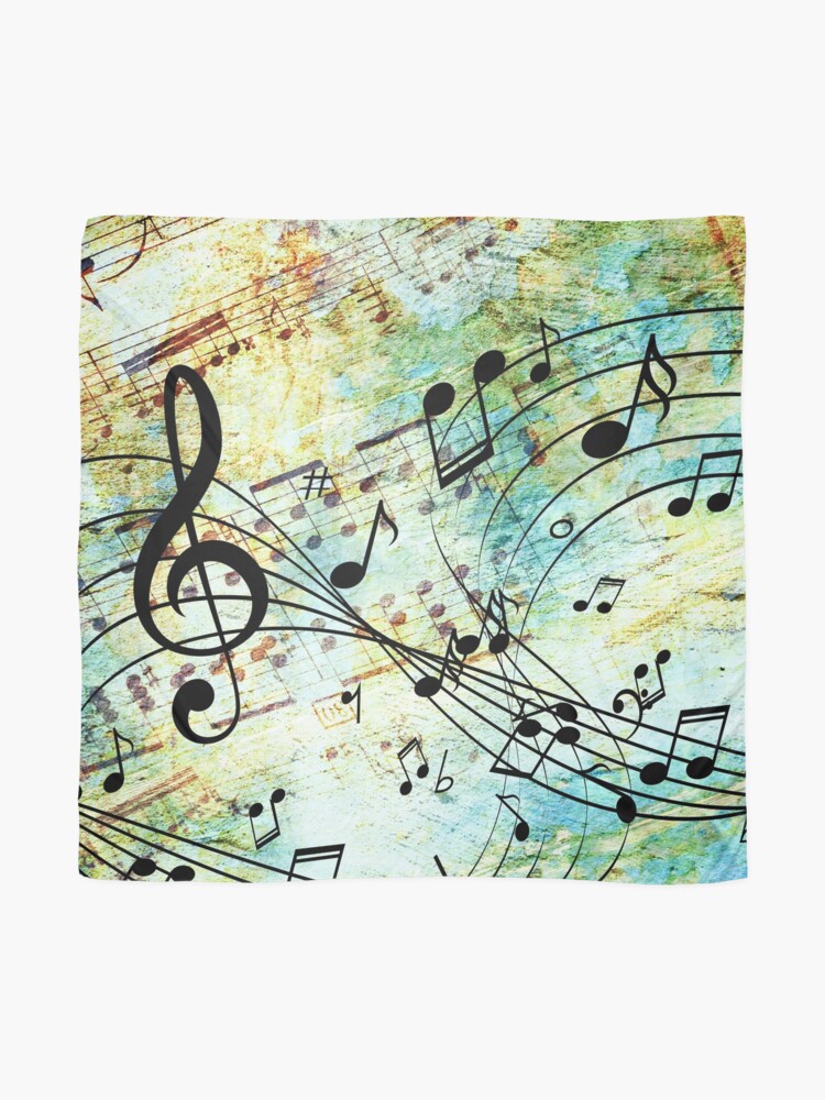 Aperçu 2 sur 3. Foulard avec l'œuvre Musique créée et vendue par grouthout.