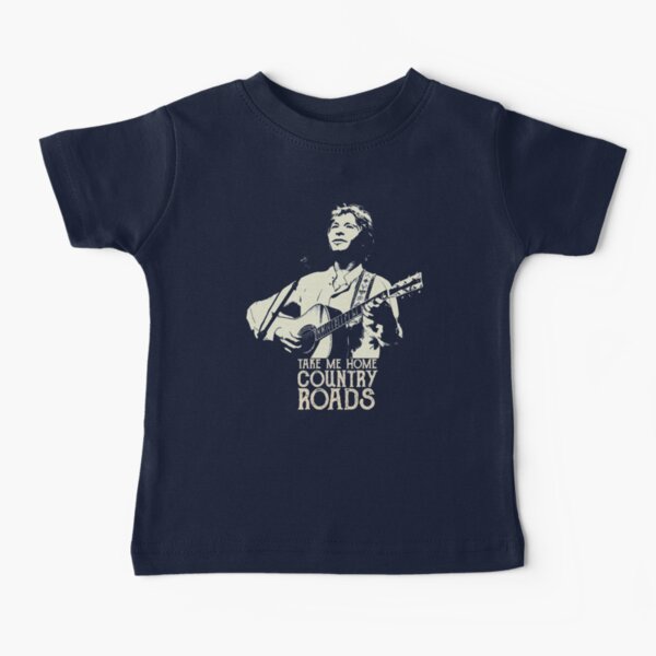 John Country Denver Roads - Cream Stencil-2 Baby T-Shirt