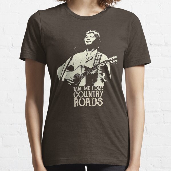 John Country Denver Roads - Cream Stencil-2 Essential T-Shirt
