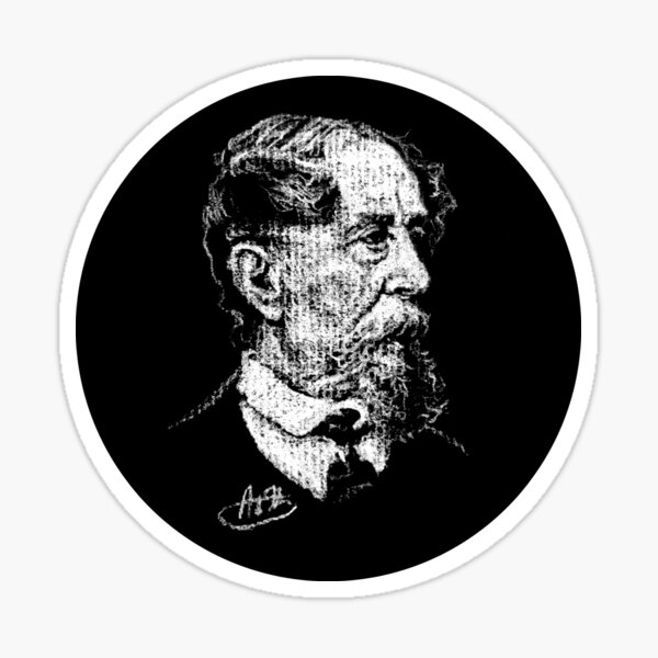 Charles Dickens in a Circle! Sticker