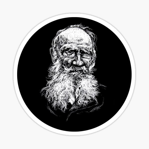 Leo Tolstoy in a Circle! Sticker