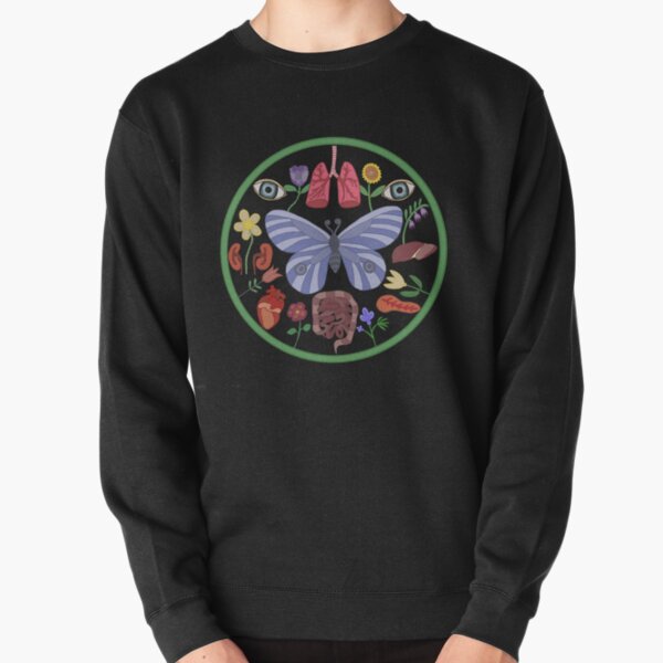 Donate Life Folk Art Amish Hex Butterfly Pullover Sweatshirt